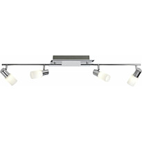 LED-Kattospotti Trio Clapton, 940x80x185 mm, 4-osainen harjattu alumiin