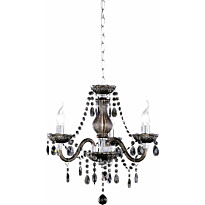 Kattokruunu Luster, Ø400x1500mm, 3-osainen, musta