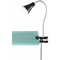 LED-pöytävalaisin Trio Arras LED 3.8W, IP20, Ø70x400 mm, musta nipistimellä