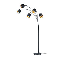 Lattiavalaisin Trio Tommy 2000x300x715 mm mattamusta/kulta