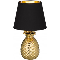 Pöytävalaisin Trio Pineapple, ø200x350mm, kulta/musta