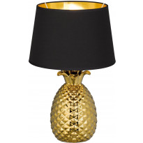 Pöytävalaisin Trio Pineapple, ø280x430mm, kulta/musta
