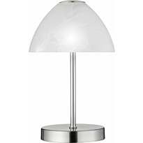 LED-pöytävalaisin Trio Queen Ø150x240 mm, harjattu teräs