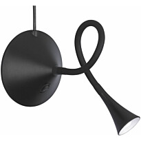 LED-seinä/pöytävalaisin Trio Viper LED 3W, IP20, Ø135x318 mm, musta