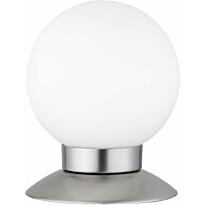 LED-pöytävalaisin Trio Princess Ø100x130 mm, harjattu teräs
