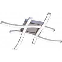 LED-kattovalaisin Trio Route, 70x460x460mm, harjattu teräs