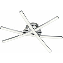 LED-kattovalaisin Trio Capella, Ø 500x98 mm, kromi