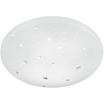 LED-kattovalaisin Trio Achat, ø275x90mm, IP44, valkoinen, starlight