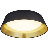 LED-kattovalaisin Trio Ponts, ø450x120mm, musta/kulta