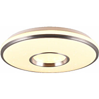 LED-kattovalaisin Trio Realta, 39cm, harjattu alumiini, RGBW