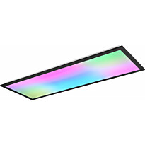LED-kattovalaisin Trio Beta, 80cm, mattamusta, RGBW