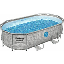 Uima-allassetti Bestway Power Steel Swim Vista, 427x250x100cm, ovaali, ikkunalla