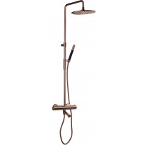Sadesuihkusetti Tapwell TVM2200 Copper, termostaattihanalla, suihkupää ⌀250mm, juoksuputkella, kiiltävä kupari