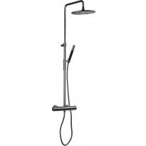 Sadesuihkusetti Tapwell TVM7200 Black Chrome, termostaattihanalla, suihkupää ⌀250mm, kiiltävä musta