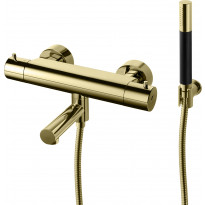 Suihkusetti Tapwell Evo EVM026 Honey Gold, termostaattihanalla, juoksuputkella, kiiltävä kulta