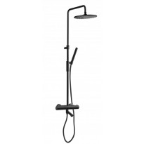 Sadesuihkusetti Tapwell TVM2200 Matte Black, termostaattihanalla, suihkupäällä ⌀250mm, juoksuputkella, matta musta