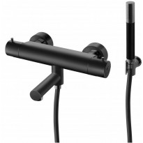 Suihkusetti Tapwell Evo EVM026 Matte Black, termostaattihanalla, juoksuputkella, matta musta