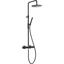 Sadesuihkusetti Tapwell TVM7200 Matte Black, termostaattihanalla, suihkupää ⌀250mm, matta musta