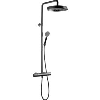 Sadesuihkusetti Tapwell ARM7200 Black Chrome, termostaattihanalla, suihkupää ⌀300mm, kiiltävä musta