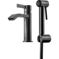 Pesuallashana Tapwell Arman ARM069, käsisuihkulla, Brushed Black Chrome