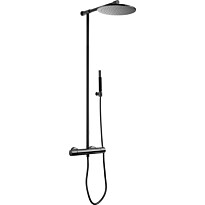 Sadesuihkusetti Tapwell TVM300 Brushed Black Chrome, termostaattihanalla, suihkupäällä ⌀325mm, harjattu musta