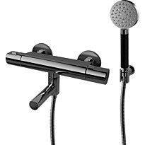 Suihkusetti Tapwell ARM026 Black Chrome, termostaattihanalla, juoksuputkella, kiiltävä musta