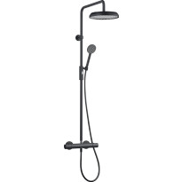 Sadesuihkusetti Tapwell ARM5200 Matte Black, termostaattihanalla, suihkupää ⌀253mm, matta musta