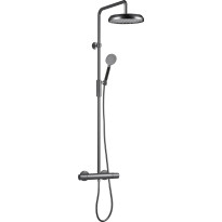 Sadesuihkusetti Tapwell ARM5200 Brushed Black Chrome, termostaattihanalla, suihkupää ⌀253mm, harjattu musta