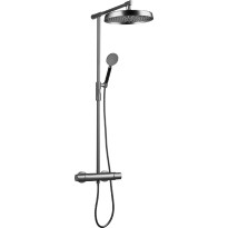 Sadesuihkusetti Tapwell ARM300 Brushed Black Chrome, termostaattihanalla, suihkupää ⌀319mm, harjattu musta