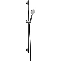 Käsisuihkusetti Tapwell ARM100 Brushed Black Chrome, säädettävät seinäkiinnikkeet, harjattu musta kromi