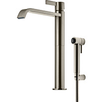 Pesuallashana Tapwell ARM089 Bidé Brushed Nickel, korkea malli, bideesuihkulla, harjattu nikkeli