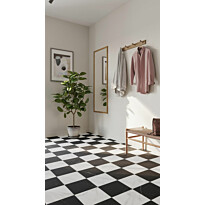 Vinyylimatto Tarkett Iconik T-Extra Logis Black &amp; White, leveys 3m