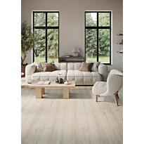 Vinyylilankku Tarkett iD Click Ultimate 55 Scandinavian Oak Medium Beige, integroitu askeläänieriste