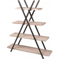 Pyramidihyllykkö Urban Living Dock, 138x120x33cm, ruskea/musta