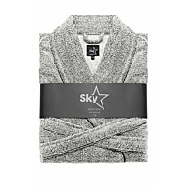 Kylpytakki Sky Snow print, L/XL, valkoinen/vaaleanharmaa