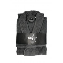 Kylpytakki shaalikauluksella Sky Arki, eri kokoja, tummanharmaa