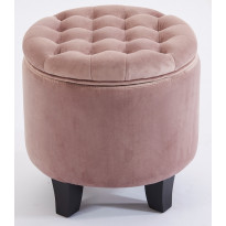 Säilytysrahi Chic Home, Ø42cm, samettiverhoilu, roosa
