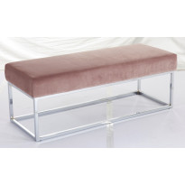 Sängynpäätypenkki Chic Home, 114x44x42cm, samettiverhoilu, roosa