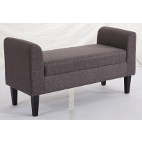 Sängynpäätypenkki Chic Home, 115x44x58cm, kangasverhoilu, tummanharmaa