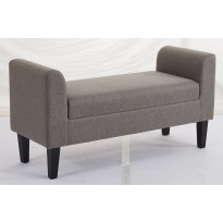 Sängynpäätypenkki Chic Home, 115x44x58cm, kangasverhoilu, vaaleanharmaa