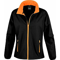 Naisten Core softshell-takki Result, musta/oranssi