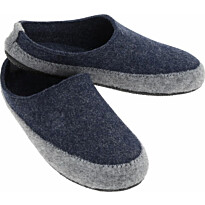 Villapistokkaat kumipohjalla Wildstep Wool+, sininen/vaaleanharmaa