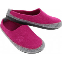 Villapistokkaat kumipohjalla Wildstep Wool+, pinkki/vaaleanharmaa