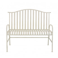 Puutarhapenkki Chic Garden Raidat, 95x111x59cm, valkoinen