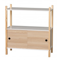Lasten kirjahylly alakaapilla Judy Wild Kid&#039;s Spirit, 76.5x70x30cm, beige/valkoinen