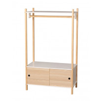Lasten vaaterekki alakaapilla Judy Wild Kid&#039;s Spirit, 136x80x40cm, valkoinen/beige
