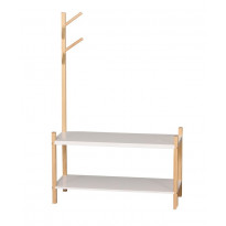 Lasten naulakko kenkätelineellä Judy Wild Kid&#039;s Spirit, 120x80x30cm, valkoinen/beige