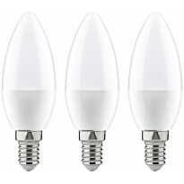 LED-kynttilälamppu Paulmann Candle, E14, 250lm, 3.5W, 2700K, opaali, 3kpl