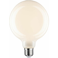 LED-filamenttilamppu Paulmann Globe, G125, E27, 1055lm, 9W, 2700K, himmennettävä, opaali