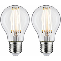 LED-filamenttilamppu Paulmann Pear, E27, 806lm, 7W, 2700K, kirkas, 2kpl